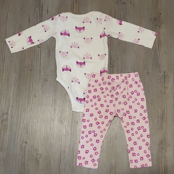 💚 Pekkle | Baby Girl 2-Piece Outfit | Fox | Purple Pink | 9M - Picture 5 of 5